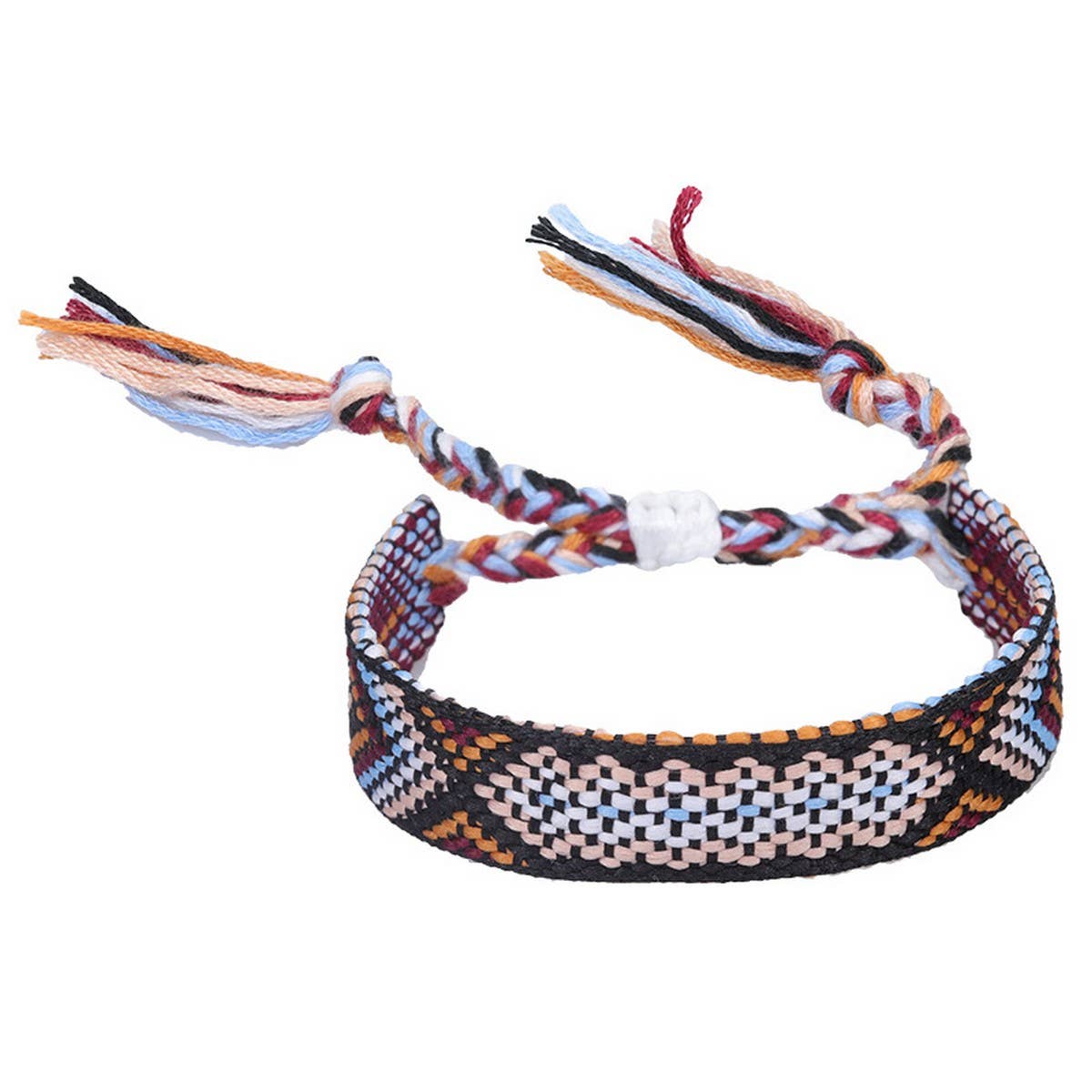 ETHNIC STYLE COLORFUL TASSEL WOVEN BRACELET
