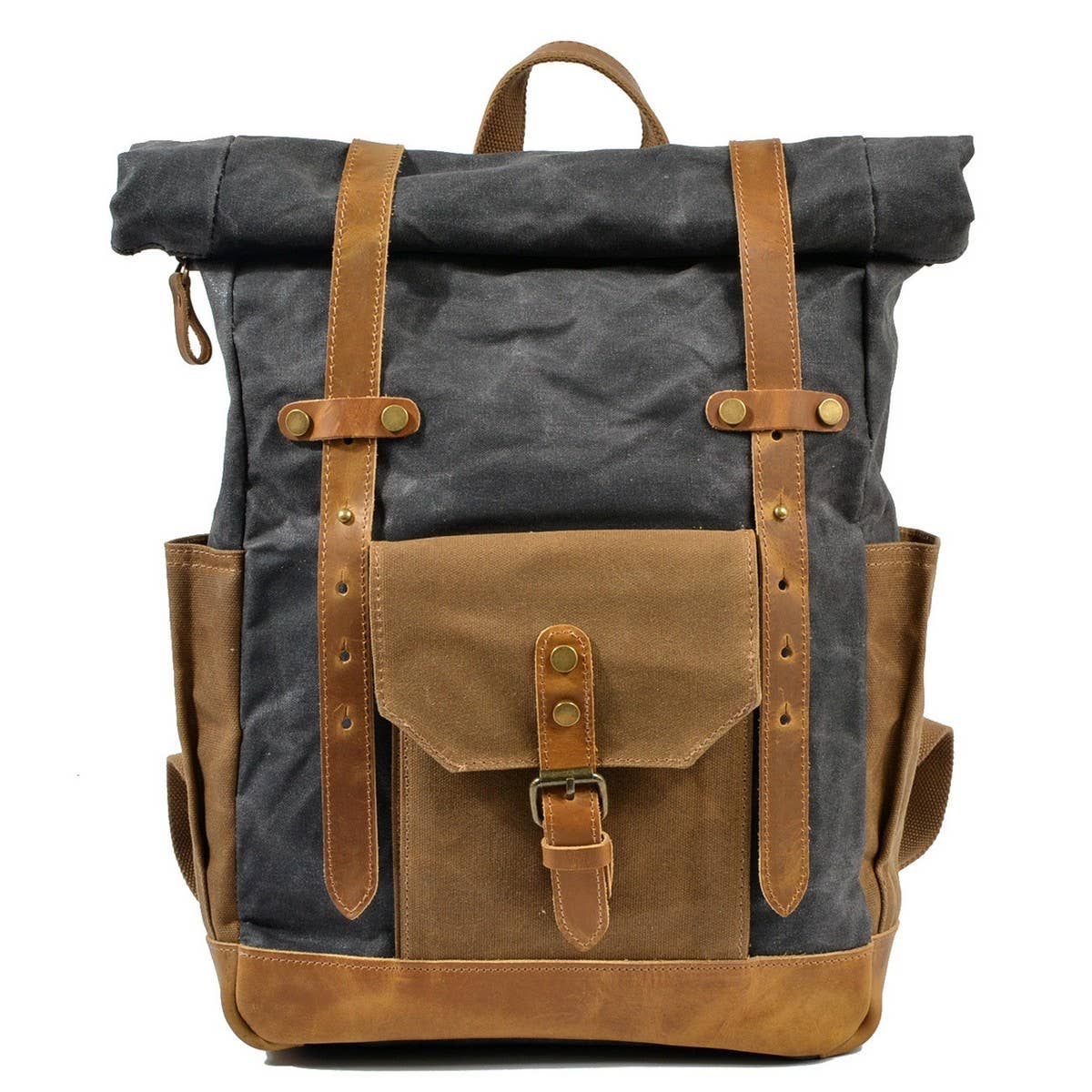 Retro Waterproof Canvas Hiking Backpack_CWAB5523