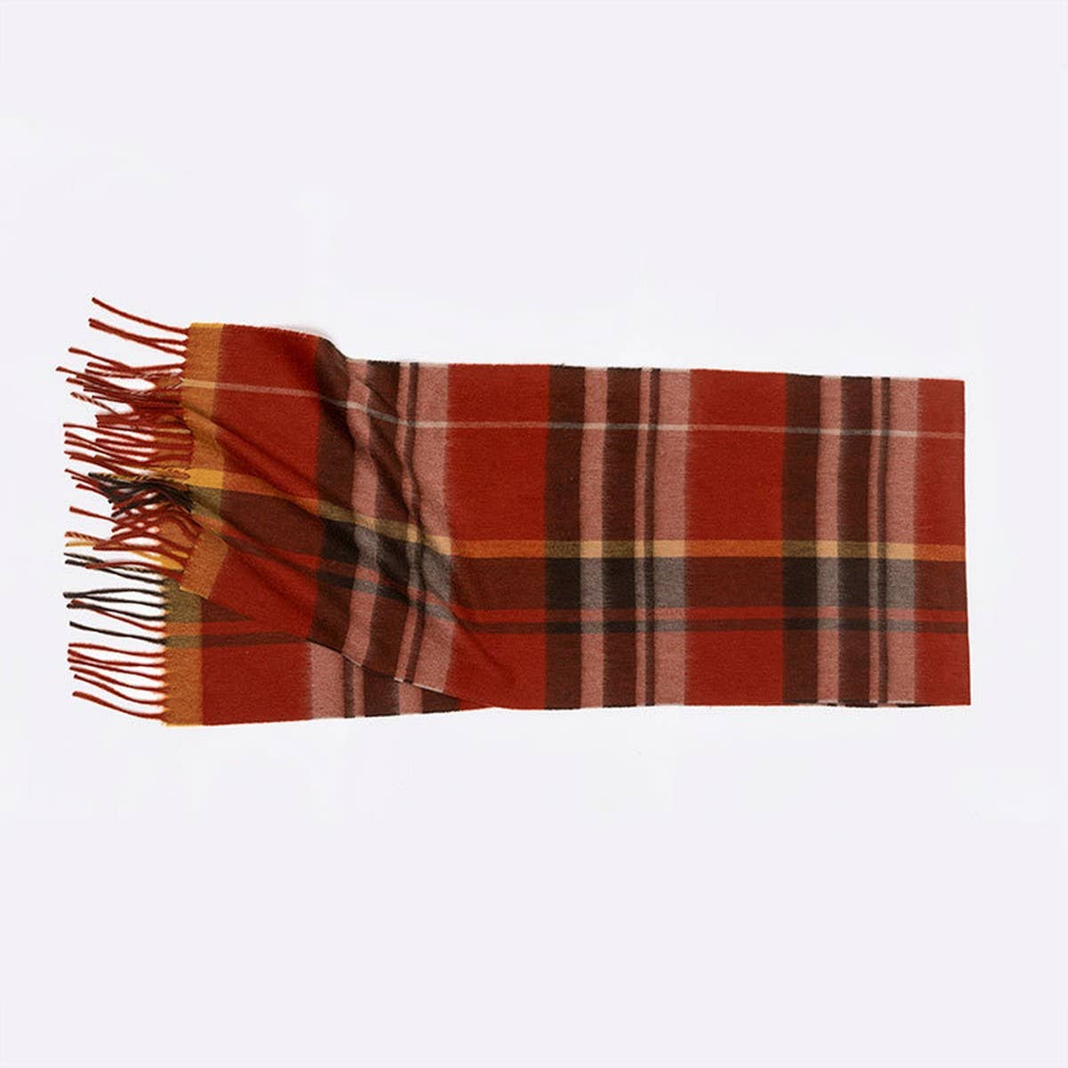 100% Wool Plaid Scarf ??Soft Reversible Wrap_CWASC2348