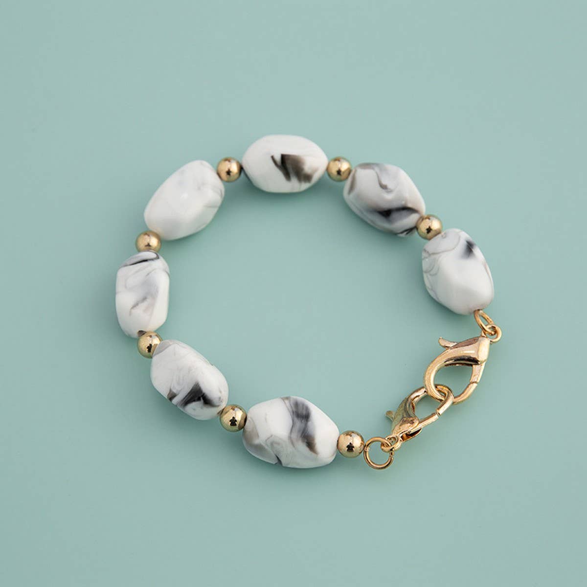 11.81in" Irregular Acrylic Stone Chain Bag Strap_CWMM5063