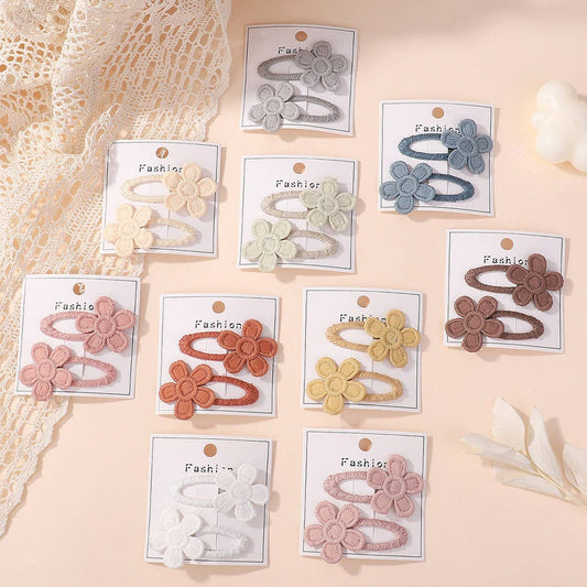 Fresh Daisy Five-Petal Flower Hair Clip Set