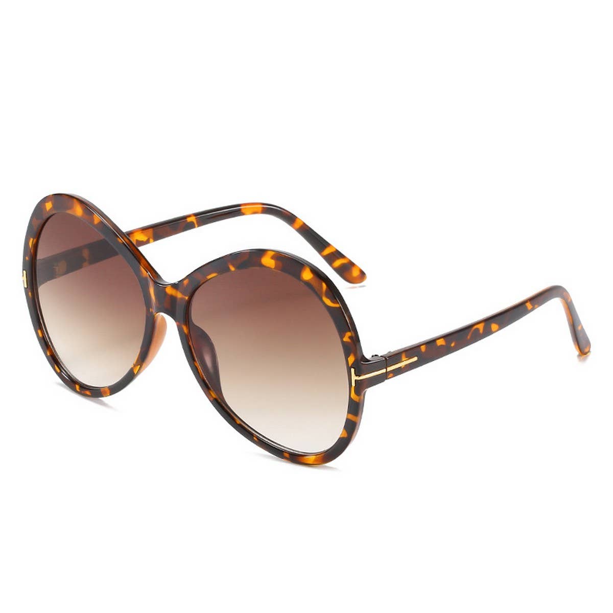 LARGE FRAME TOAD TRENDY T-SHAPE SUNGLASSES WOMEN
