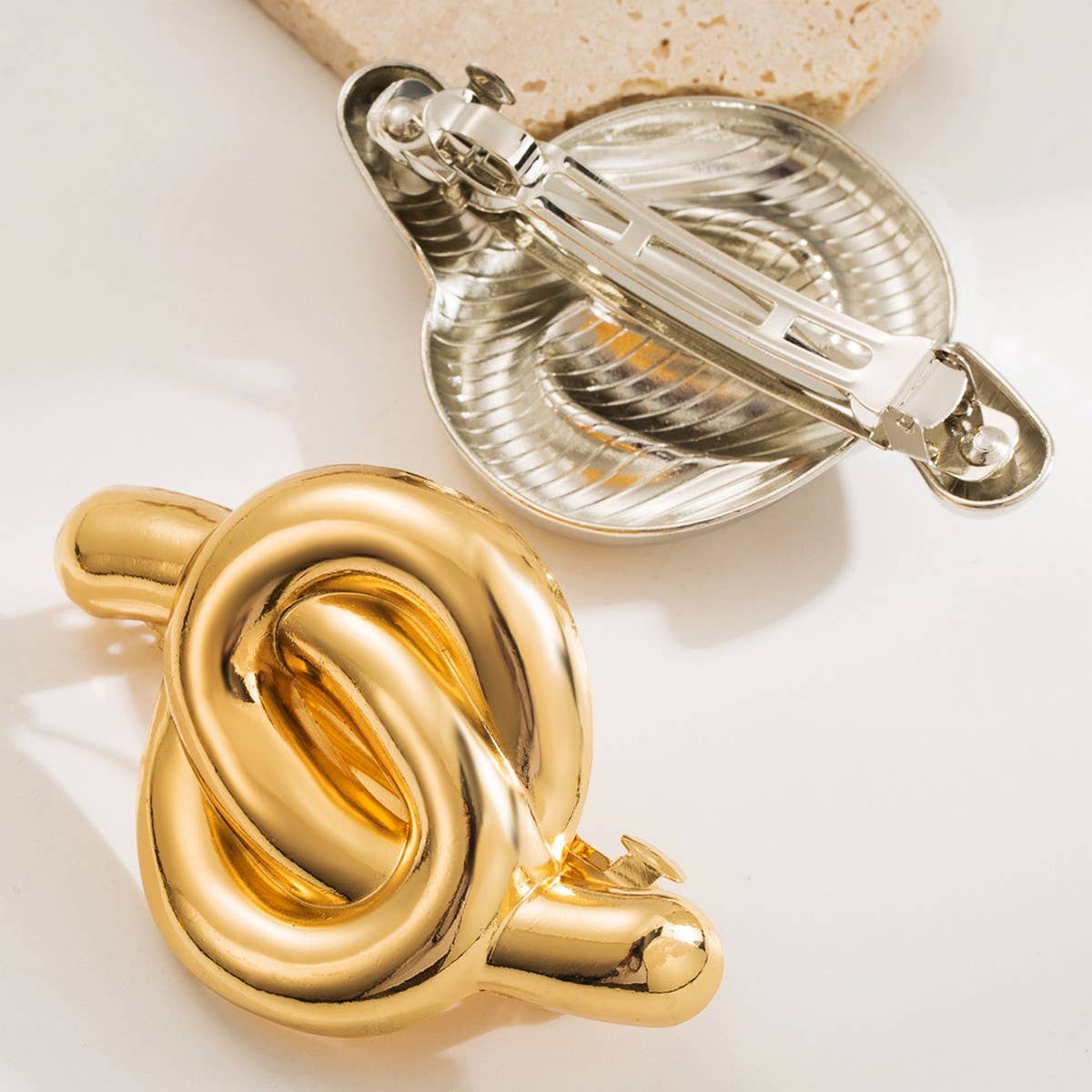 Minimalist Floral Geometric Hair Claw Clip