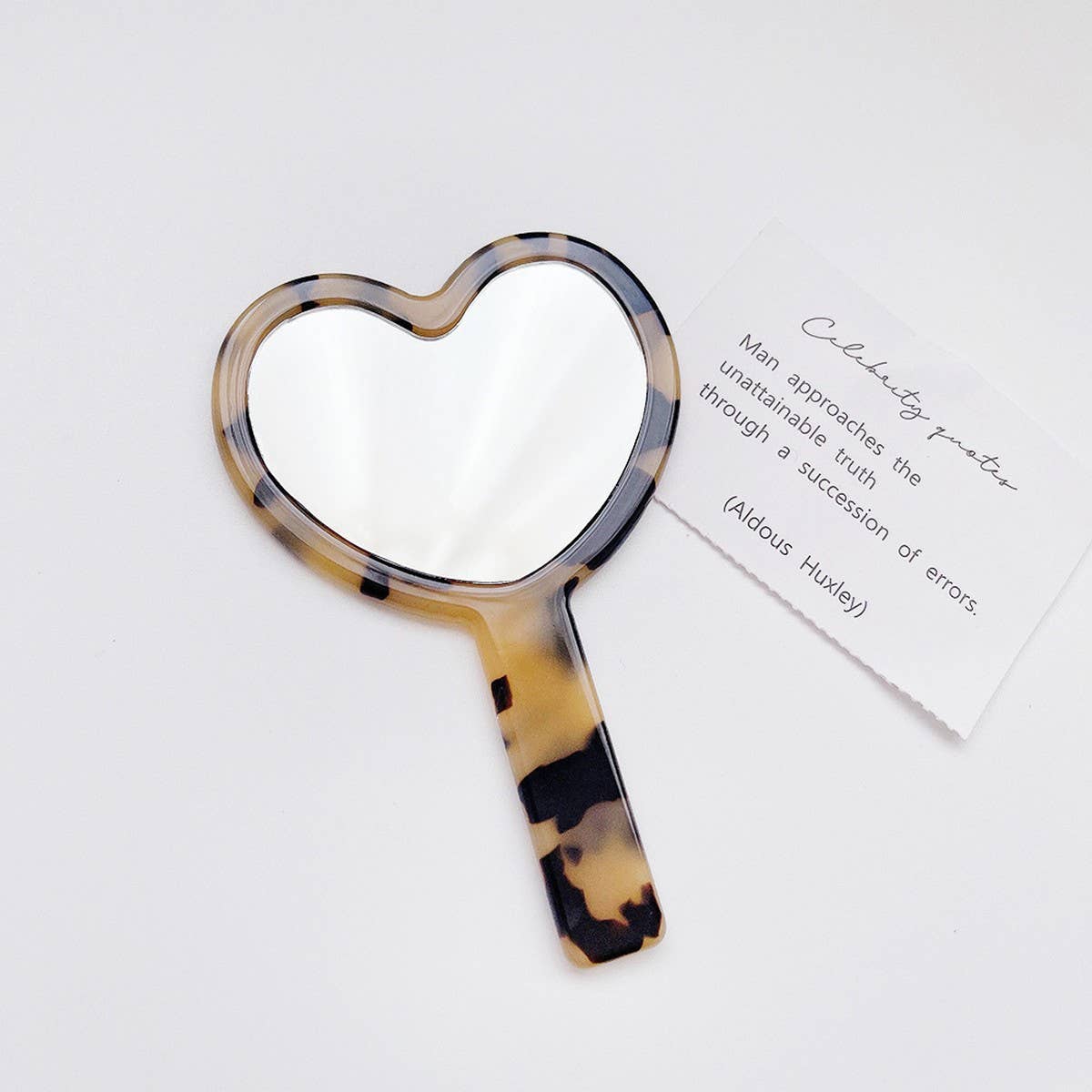 Retro Acetate Compact Mirror Geometric/Heart_CWMM6373