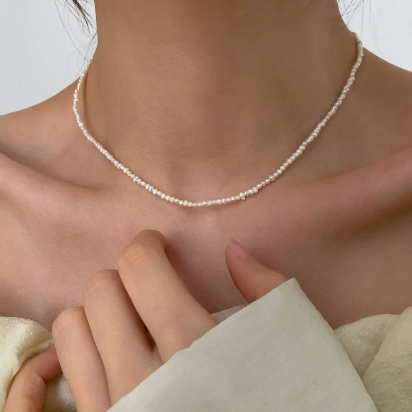 Fashionable Bahak freshwater pearl necklace