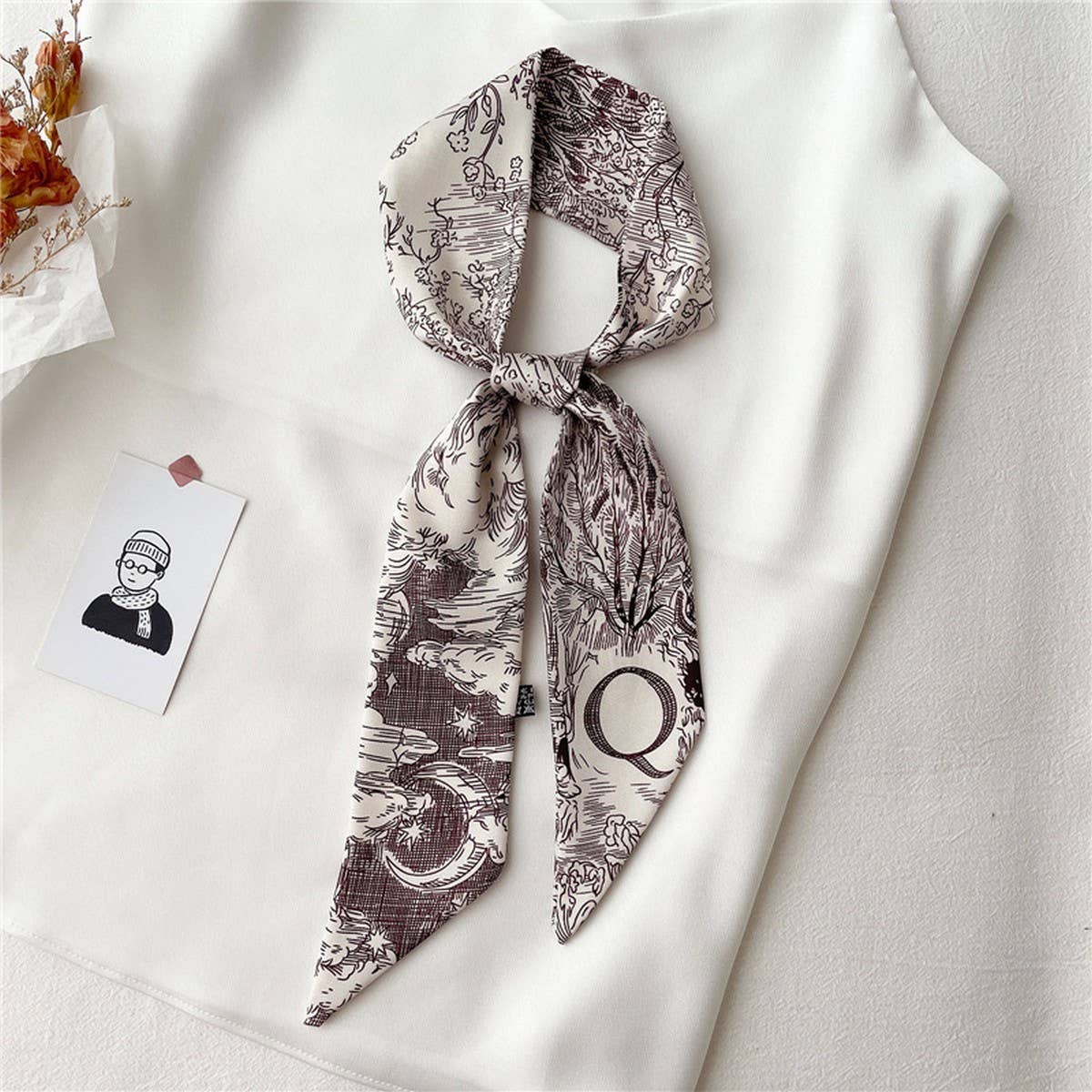 LETTER CREATIVE DOUBLE-LAYER HAIRBAND HEAD SCARF