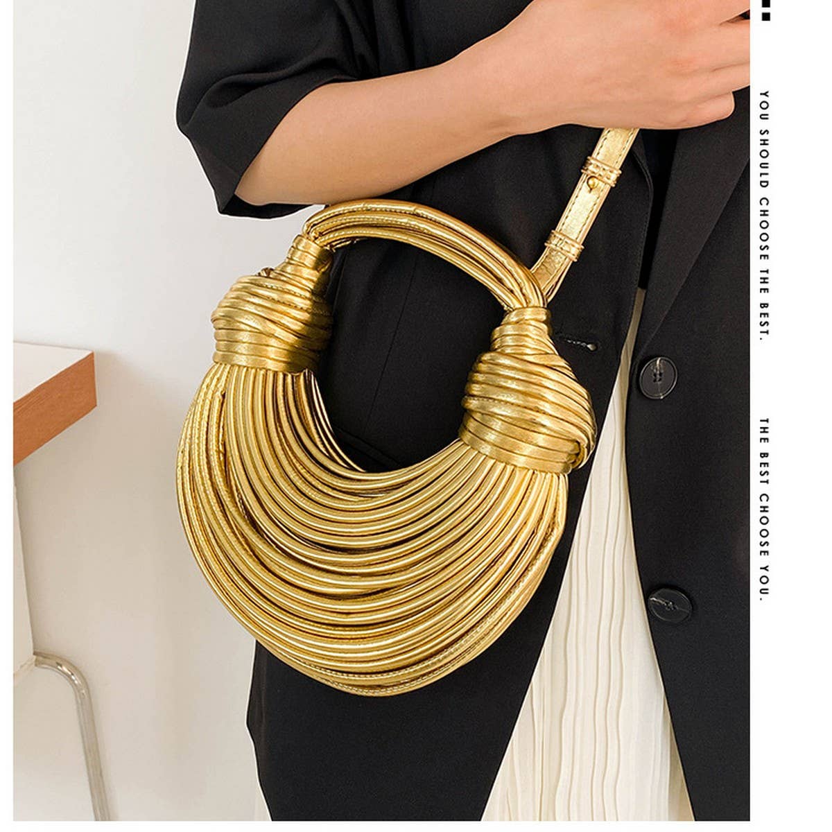 STYLISH BRAIDED DOUBLE KNOT BAG_CWAB1910