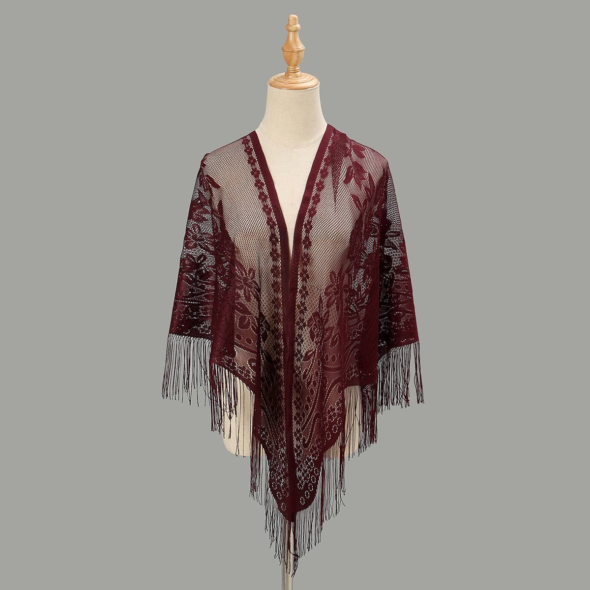 Solid Color Lace Scarf - Soft Shawl for Women_CWMM1995