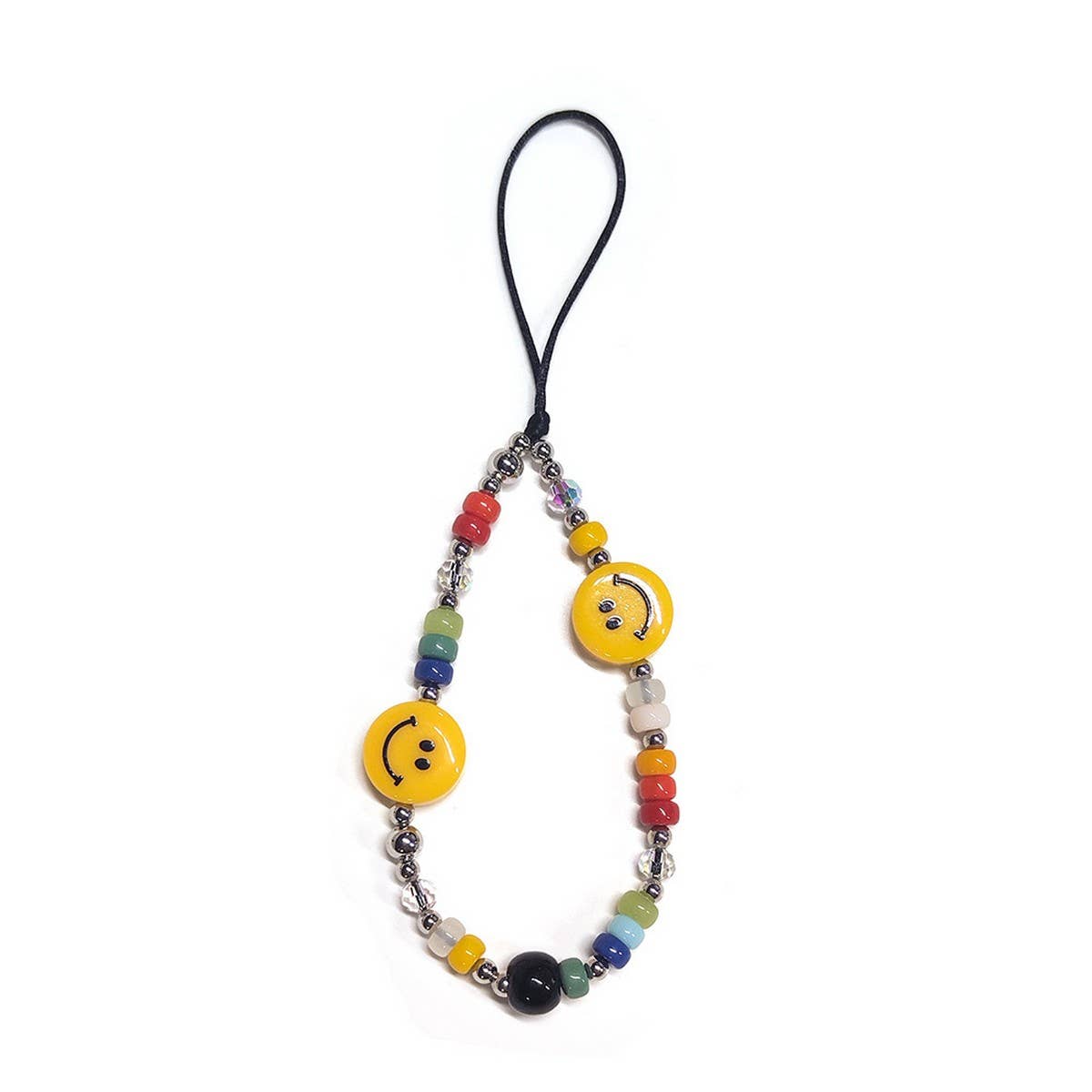 CWMM8722_RETRO RAINBOW SHORT HEART GIRLS PHONE CHAIN