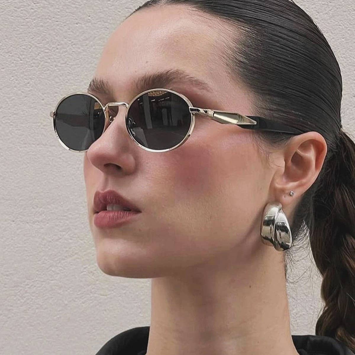 ROUND SMALL FRAME SUNGLASSES TRENDY SUNGLASSES