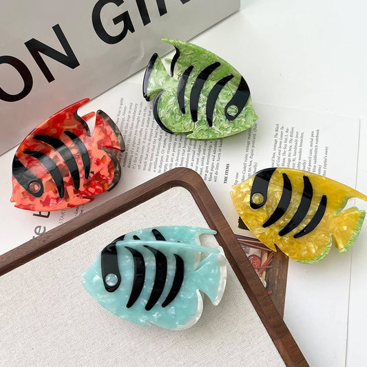 Dopamine Color Tropical Fish Acetate Claw Clip ? M