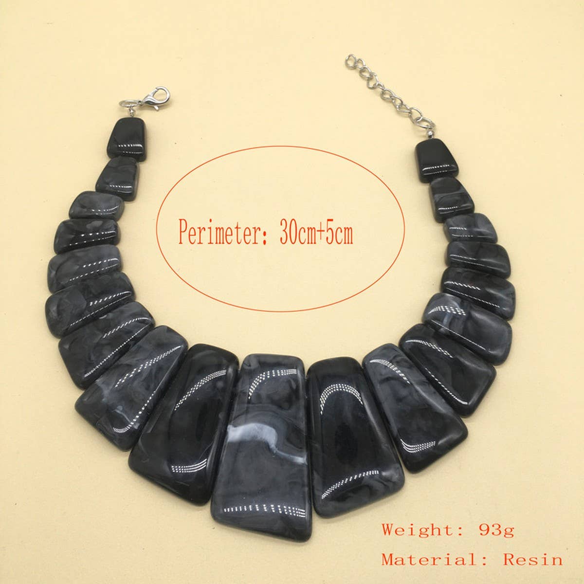 RETRO PERSONALITY RESIN GEOMETRIC NECKLACE_CWMM4726