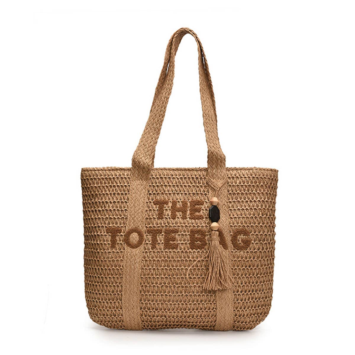 Fashionable tassel personalized casual woven bag