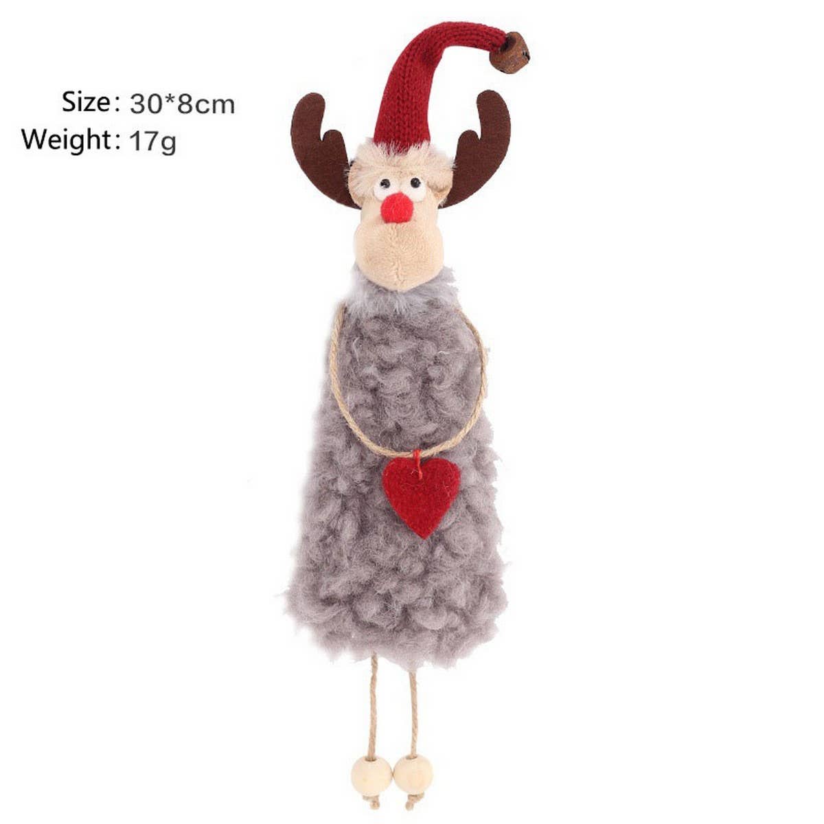 INS Style Plush Reindeer Christmas Ornament_CWAJE05405