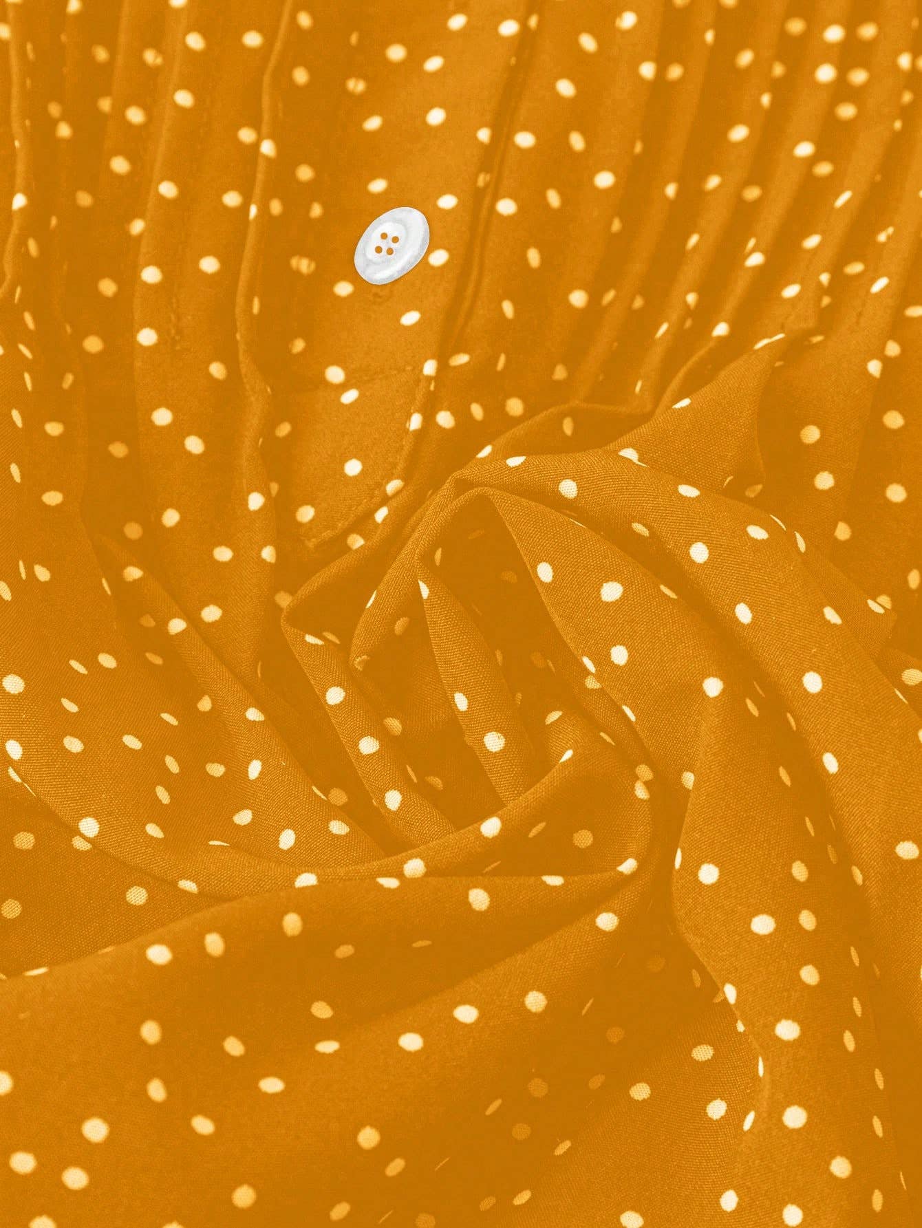 V-neck with broken points loose button pleat top