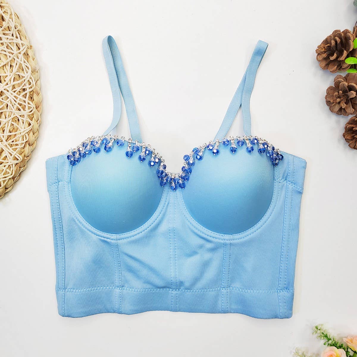 HIGH-END SIMPLE SUSPENDER HERRINGBONE CORSET