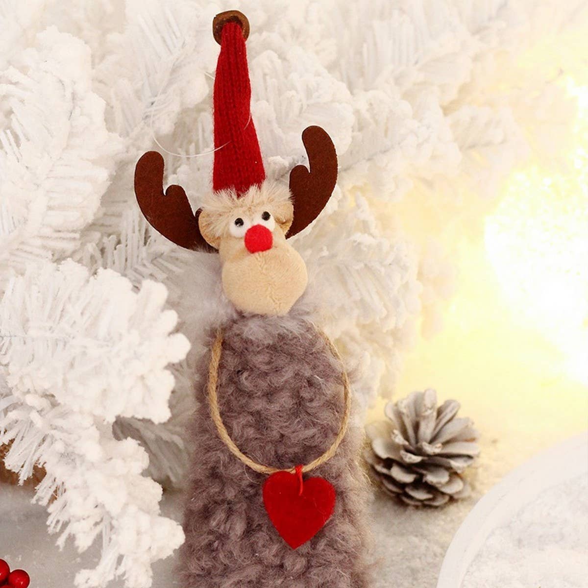 INS Style Plush Reindeer Christmas Ornament_CWAJE05405