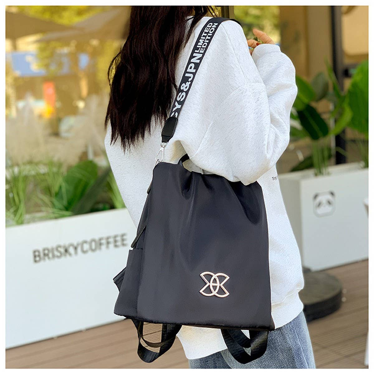 NYLON TRAVEL BACKPACK LARGE CAPACITY OXFORD CLOTH_CWAB3505