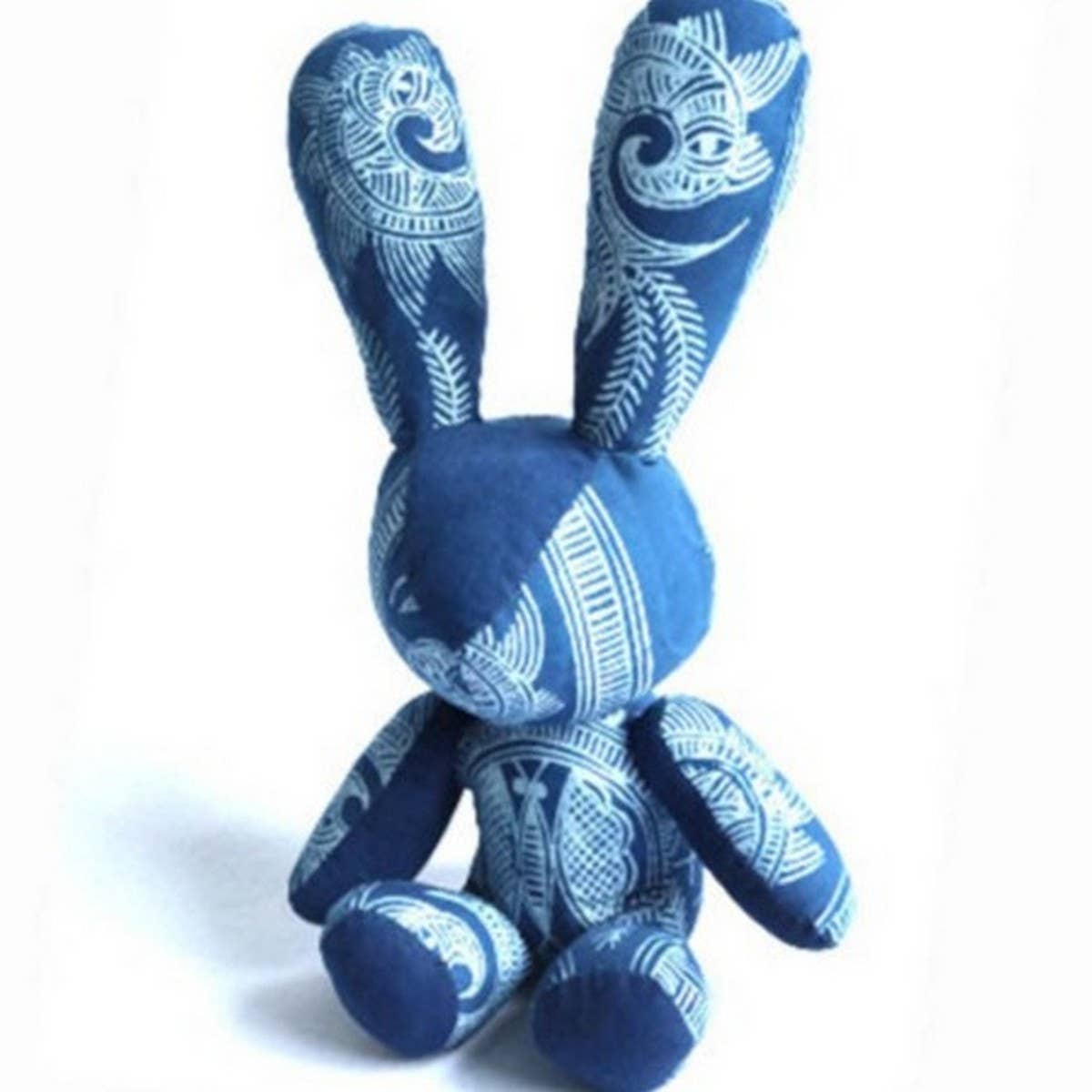 Tie-Dye Rabbit Handmade Blue Dye Plush Doll
