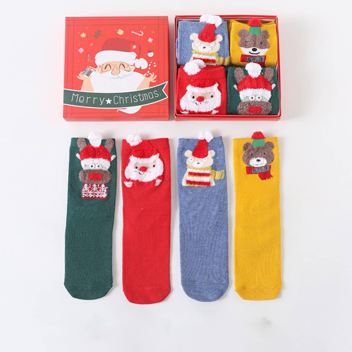 WARM CARTOON ANIMAL CHRISTMAS SOCKS