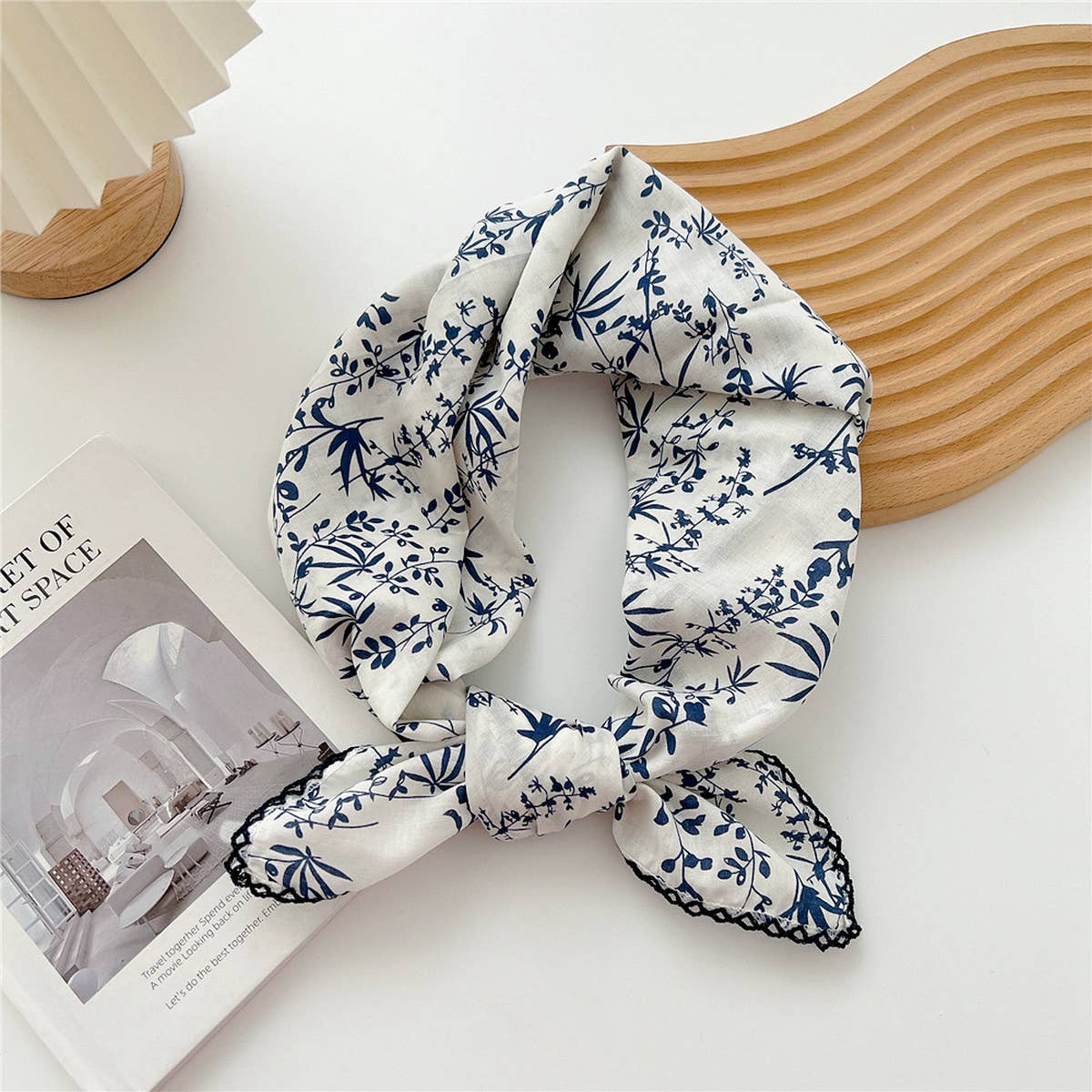 Cotton Linen Square Scarf for Women¡¯s Neck Wrap
