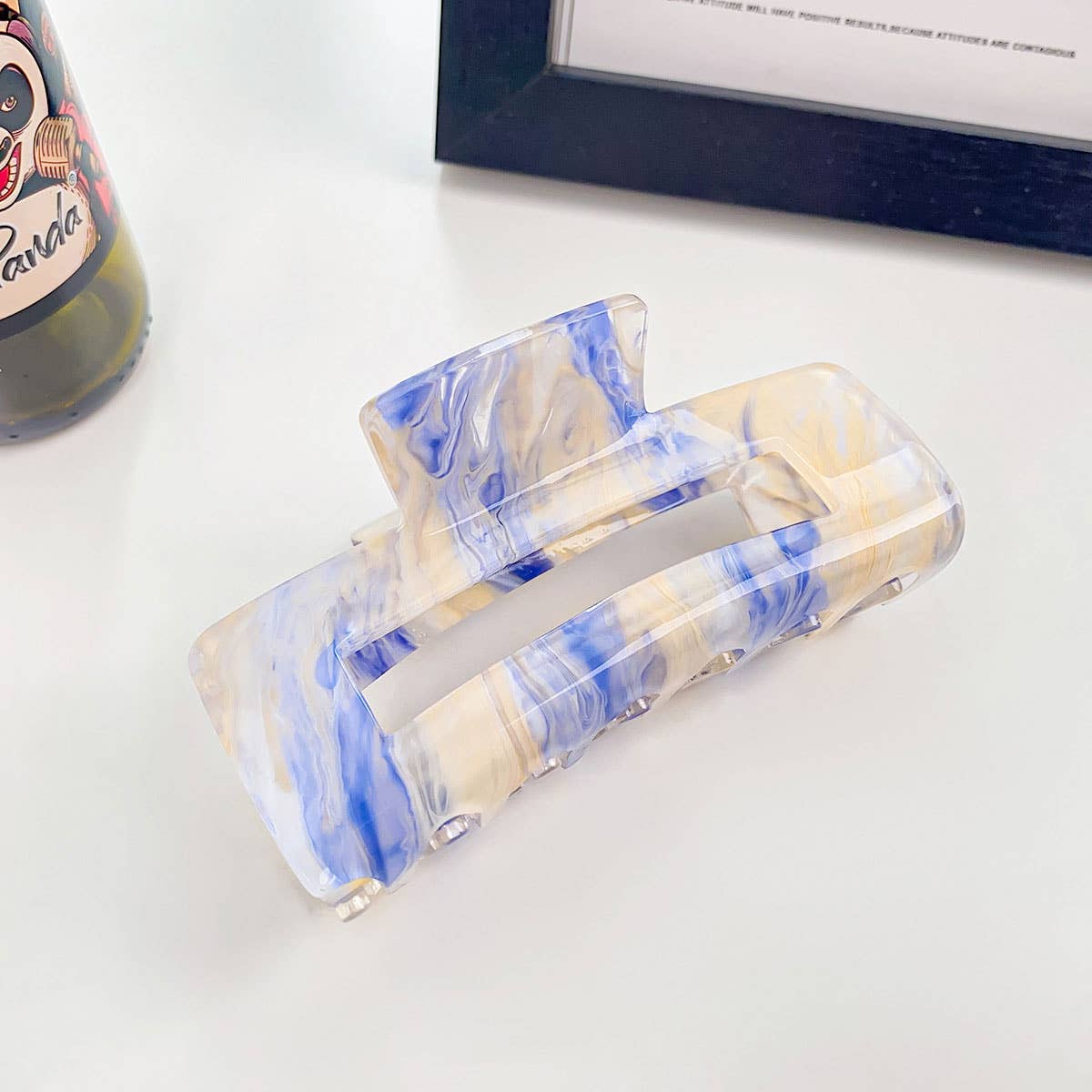 Acrylic Ink Hair Claw - Large Hollow Shark Clip_CWAHA0393