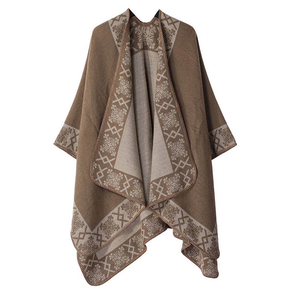 SHAWL SOLID COLOR IMITATION CASHMERE CAPE