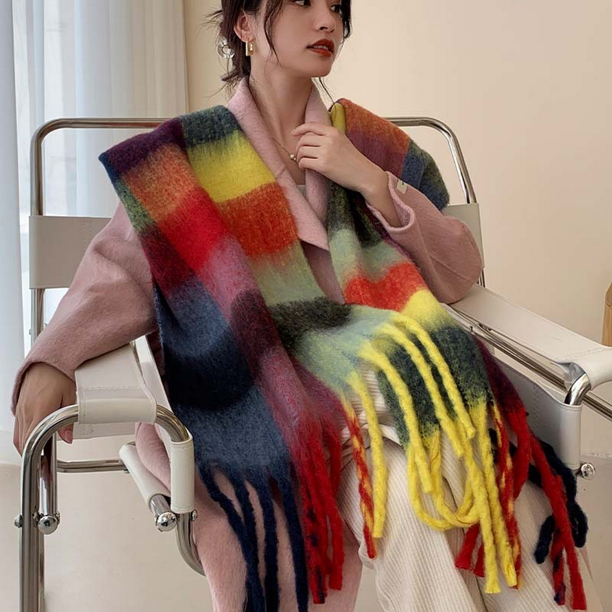 Plush AC Scarf ??Thick Soft Winter Wrap_CWASC2701