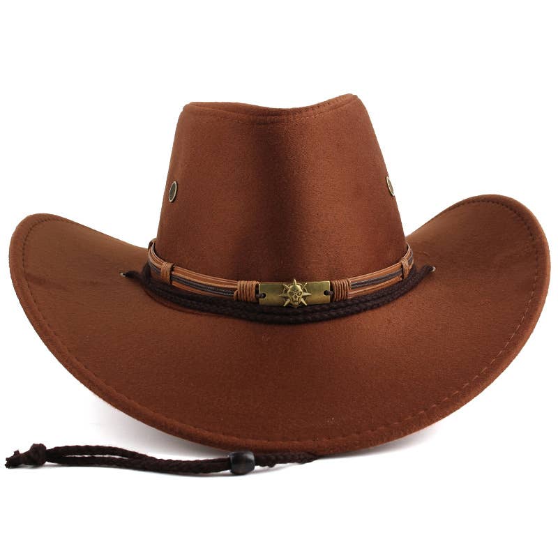 VINTAGE ARTSY WESTERN COWBOY HAT SUEDE VELVET HAT