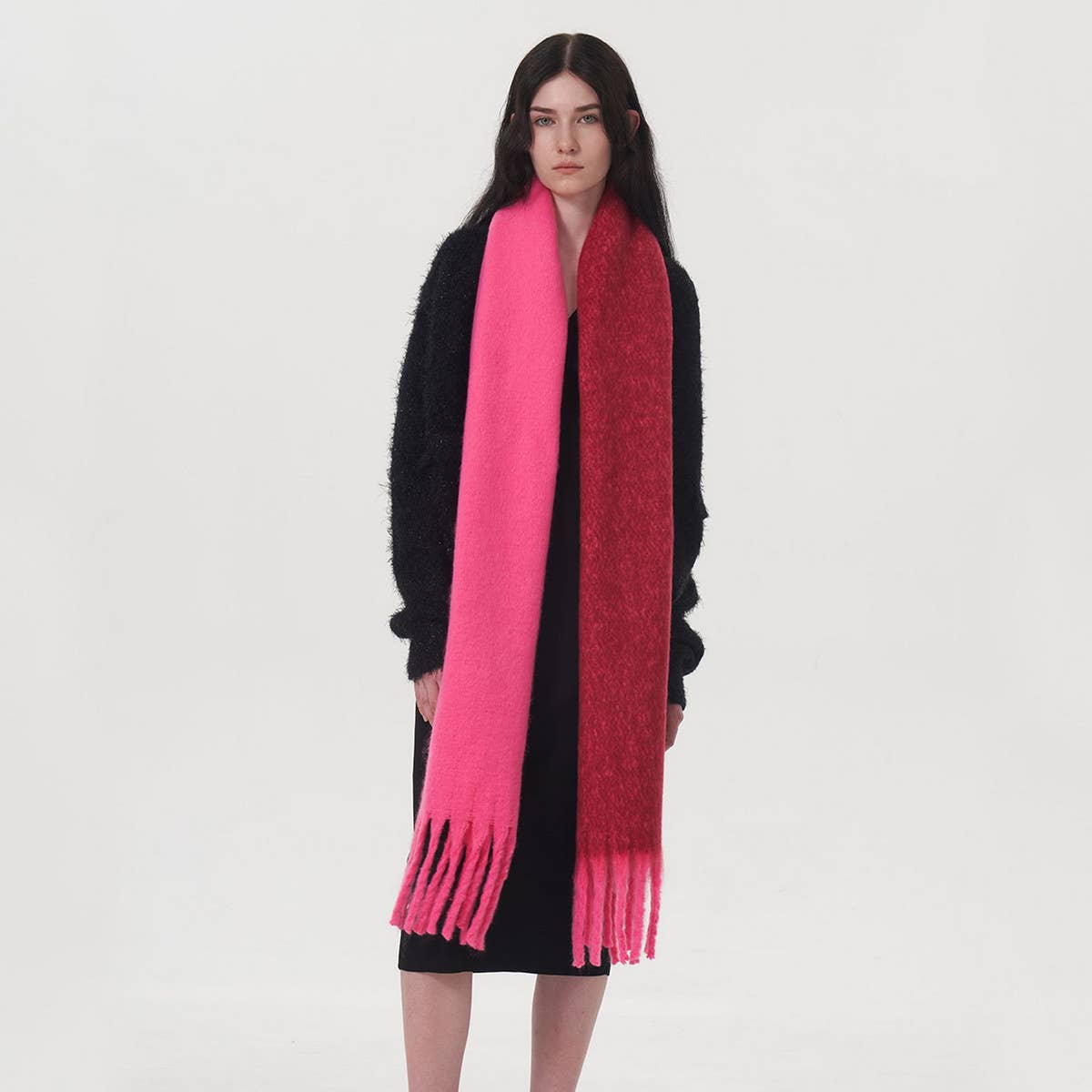 Autumn Winter Double-Color Faux Cashmere Scarf_CWASC0329