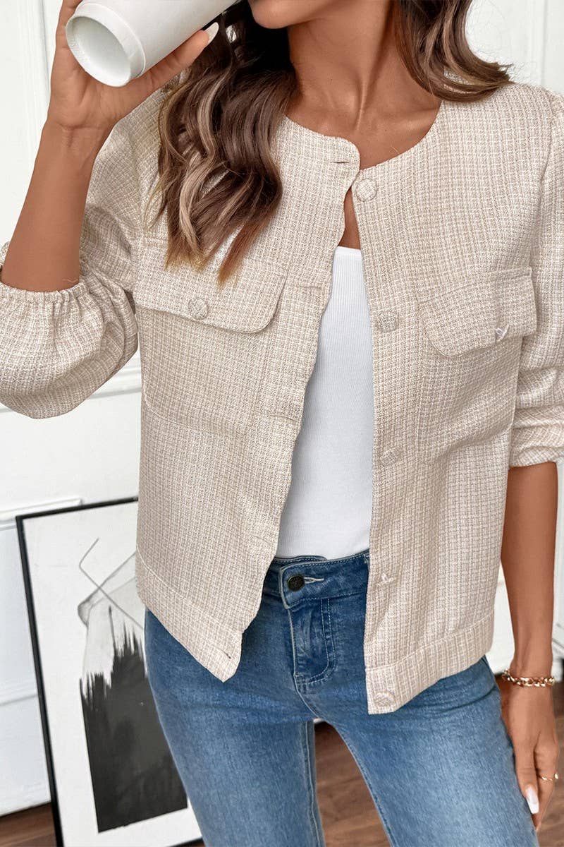 CWOCO00168_CHANEL-STYLE SINGLE-BREASTED TWEED JACKET