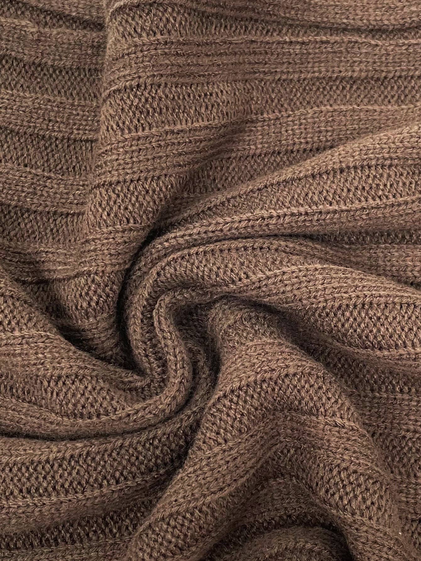 Versatile solid color loose knitted sweater