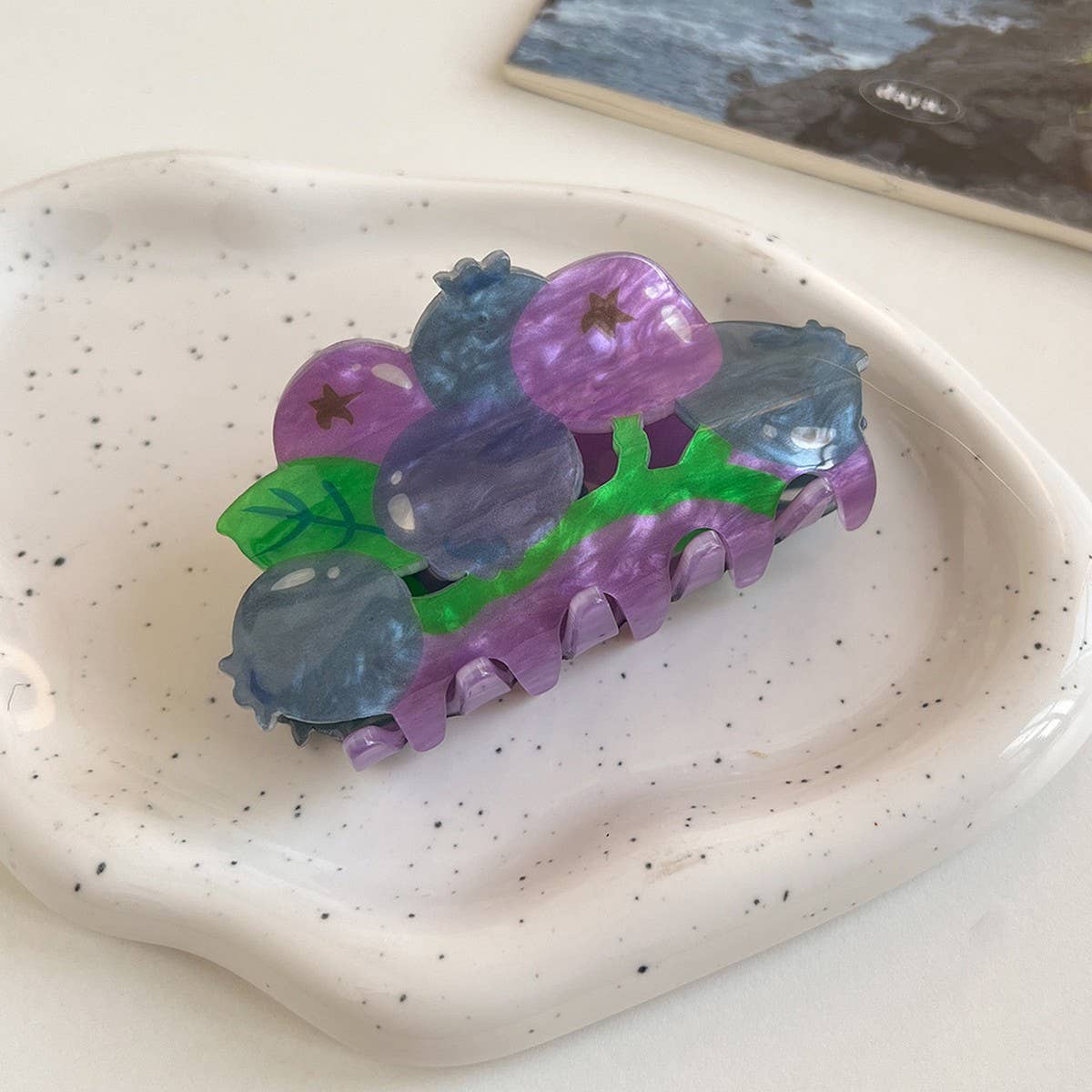 Tulip Lily Rose Hair Claw, Acrylic Flower Clip