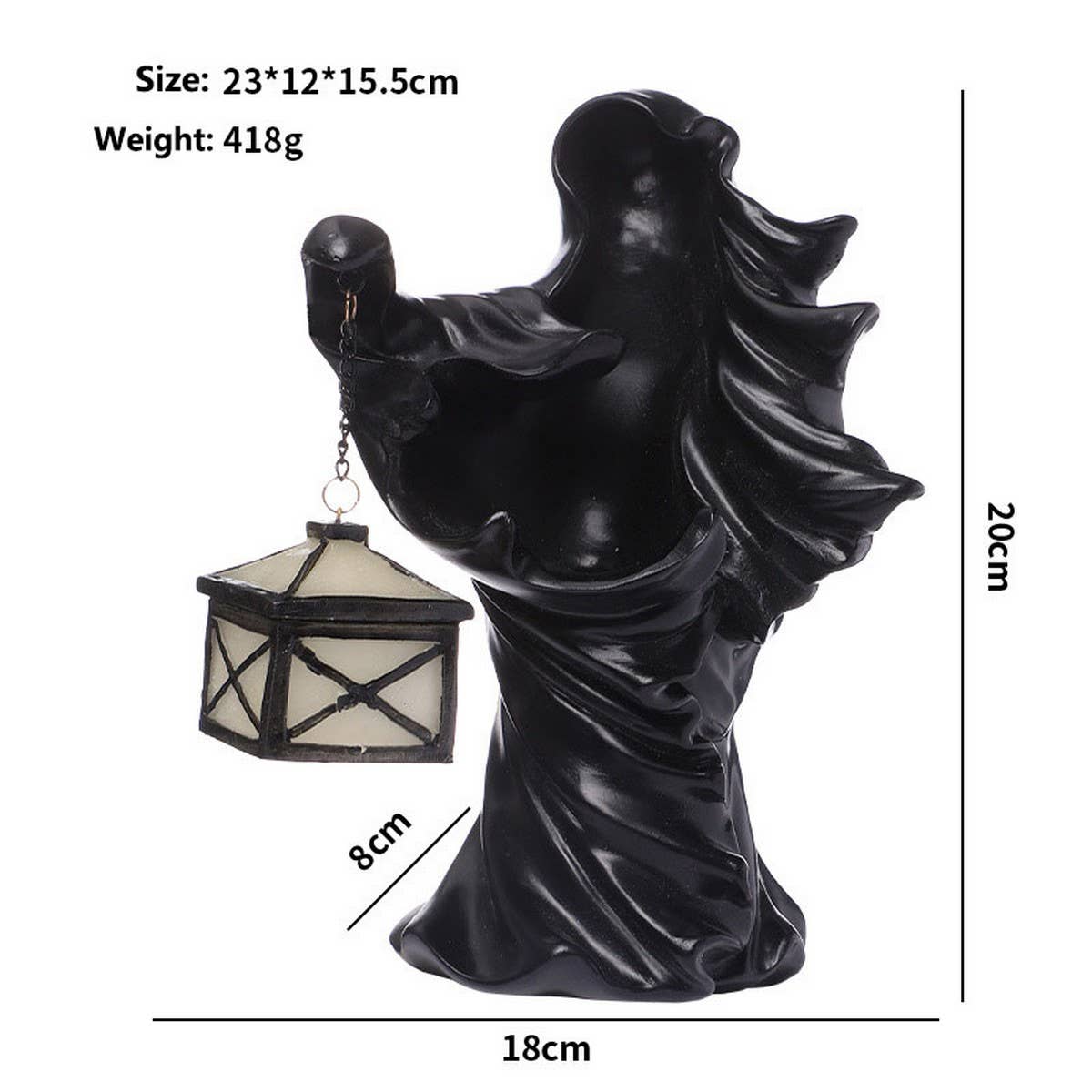 Halloween Grim Reaper Lantern Resin Decor_CWAJE5287