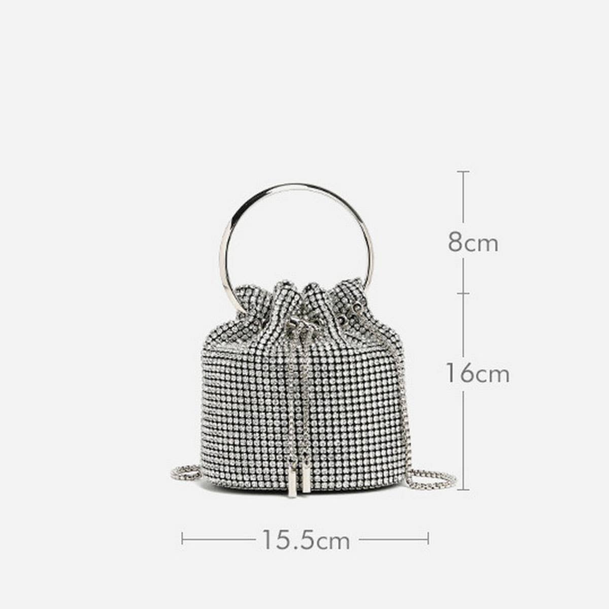NEW FASHION CHAIN RHINESTONE EVENING BUCKET BAG_CWAB3583