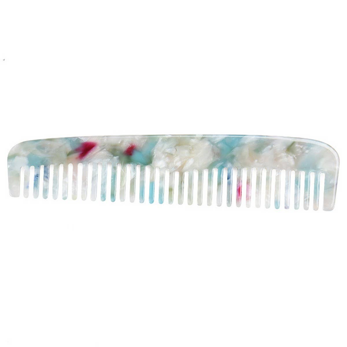 MARBLE TEXTURE ACETATE HAIR COMB STRAIGHT COMB