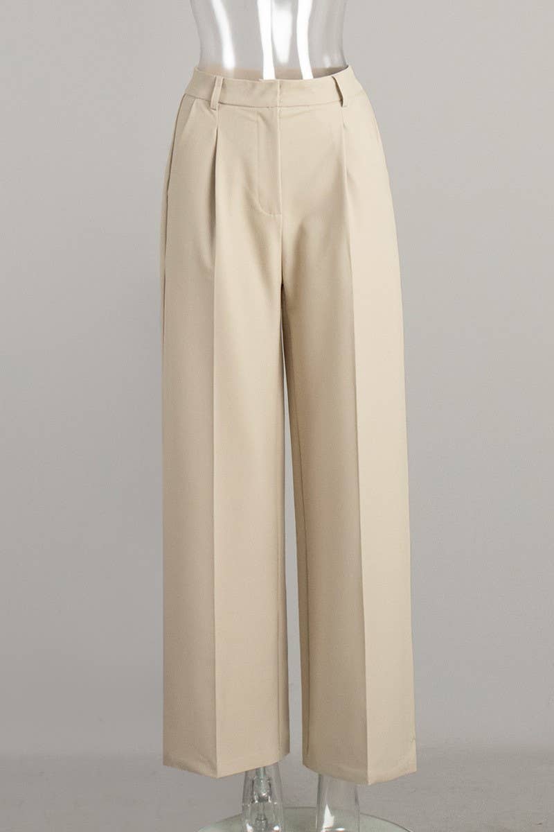 CWBLP2054_ELEGANT HIGH WAIST WIDE LEG OFFICE TROUSERS