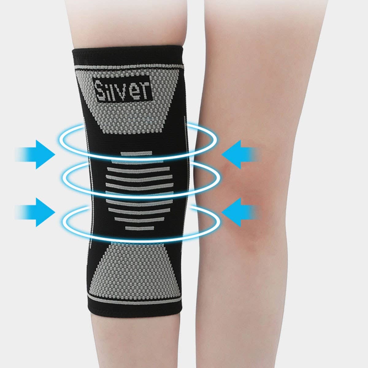 Silver Fiber Sports Knee Brace,Odor-Free&Breathable