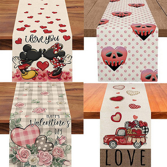 VALENTINE'S DAY LOVE PRINT CARTOON TABLECLOTH