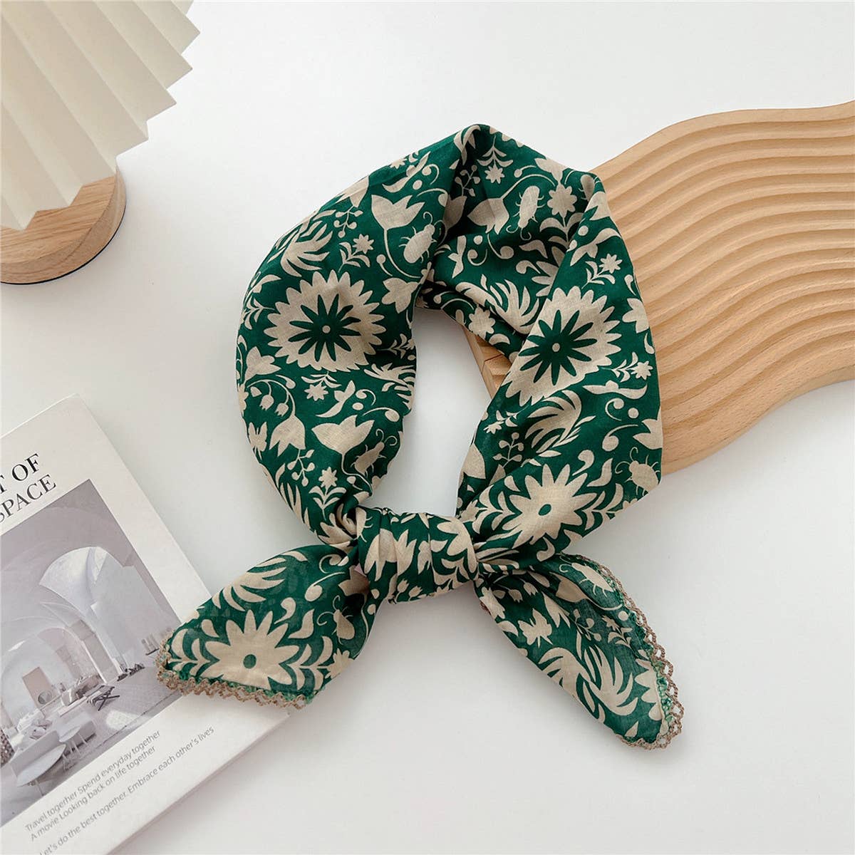 Cotton Linen Square Scarf for Women¡¯s Neck Wrap