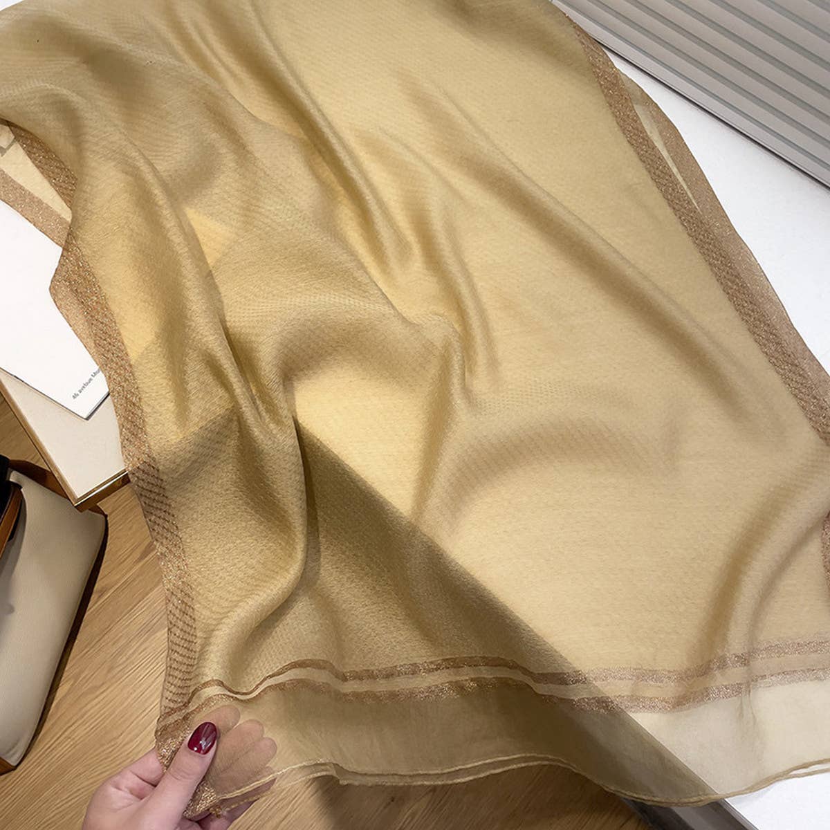 Silk Blend Scarf for Women - Lightweight