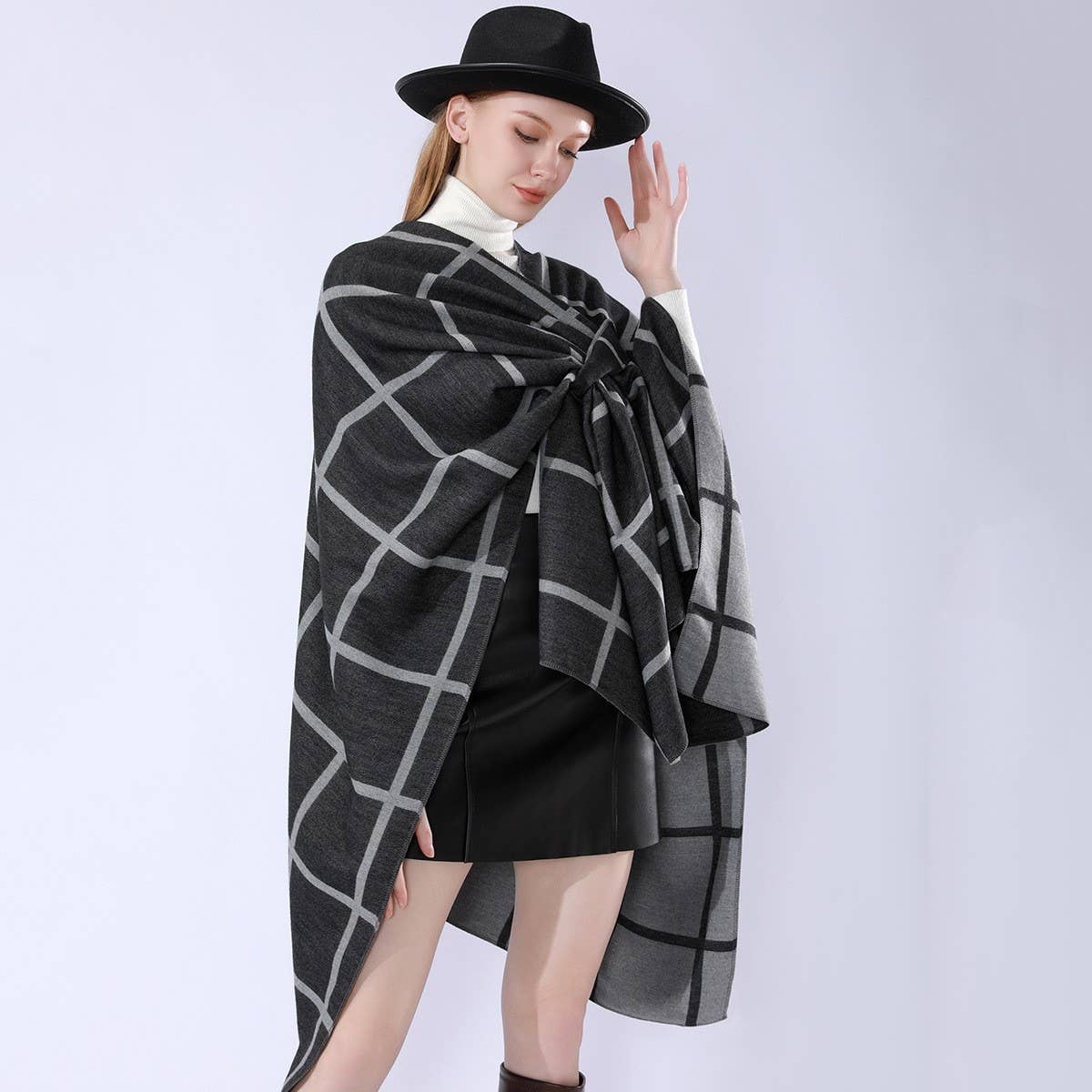 NEW FASHION SHAWL PLAID DUAL-PURPOSE SIMPLE SHAWL