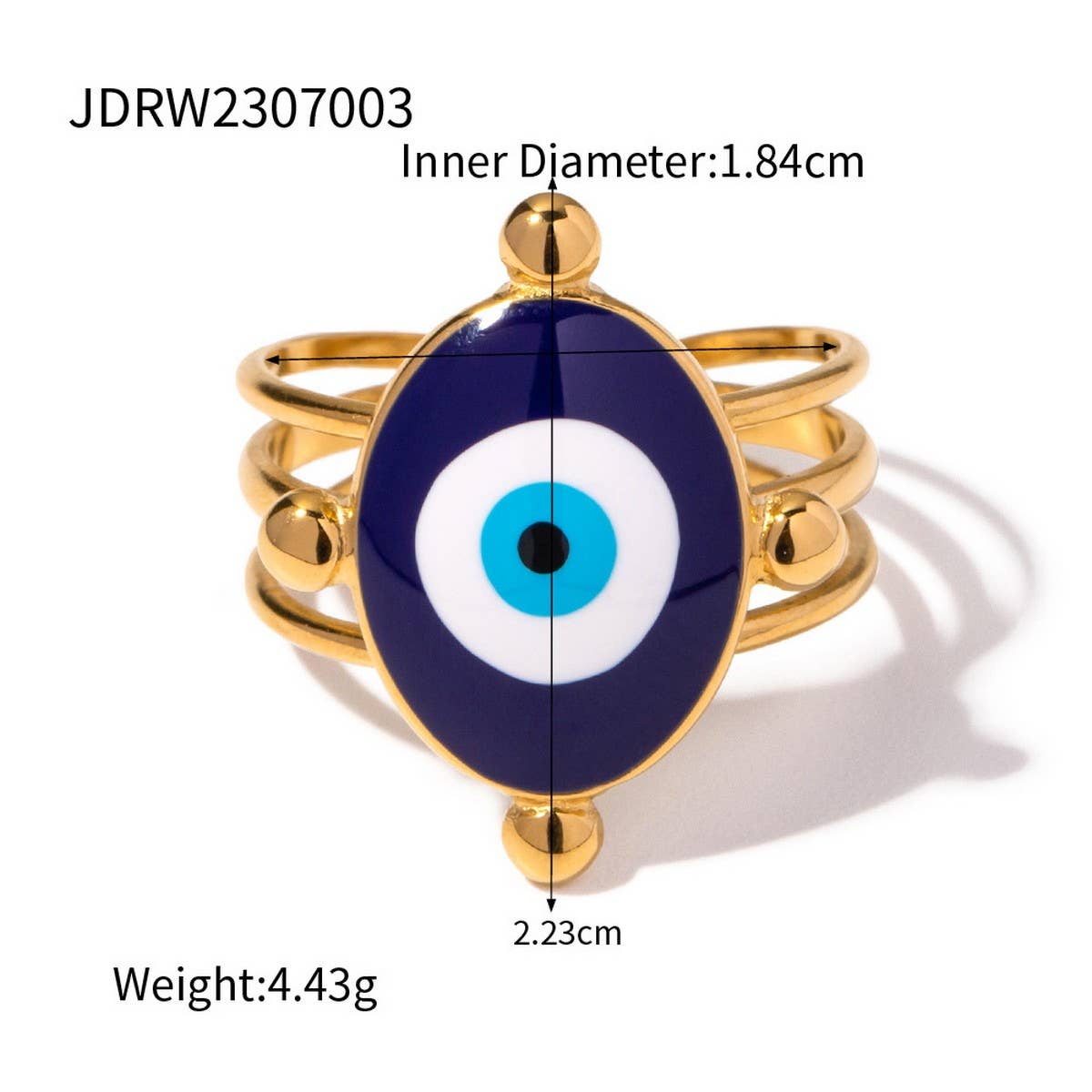 DEVIL'S EYE BLUE EYES RING  RING NON-FADING