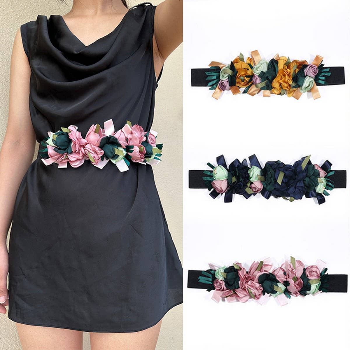 New Women??¢s Elastic Waist Belt for Dresses_CWMM6418