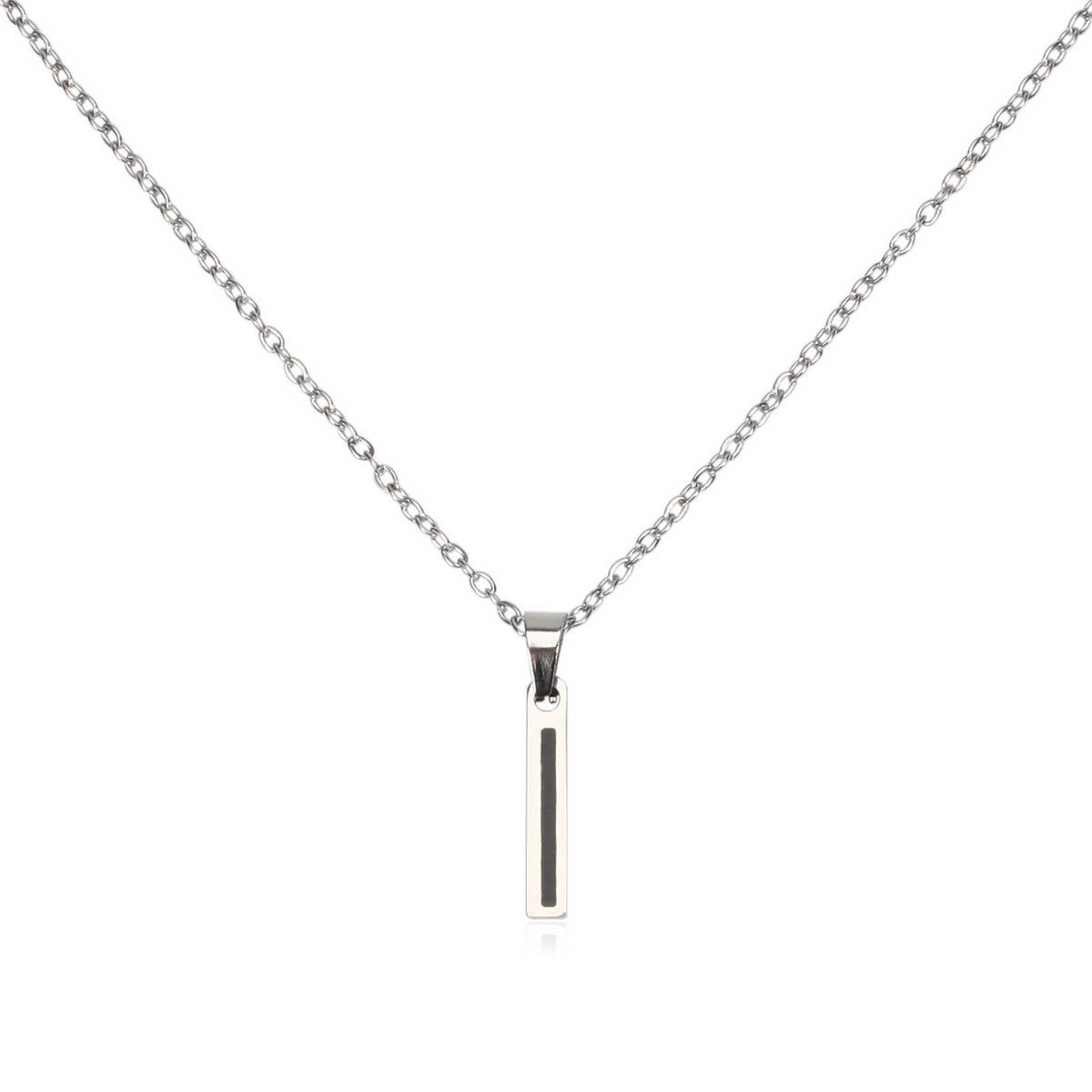 CWAJE05716_STAINLESS STEEL ALPHABET LETTER PENDANT NECKLACE