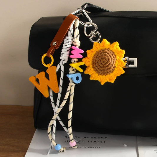 Handmade Sunflower Keychain with W & MVP Tags