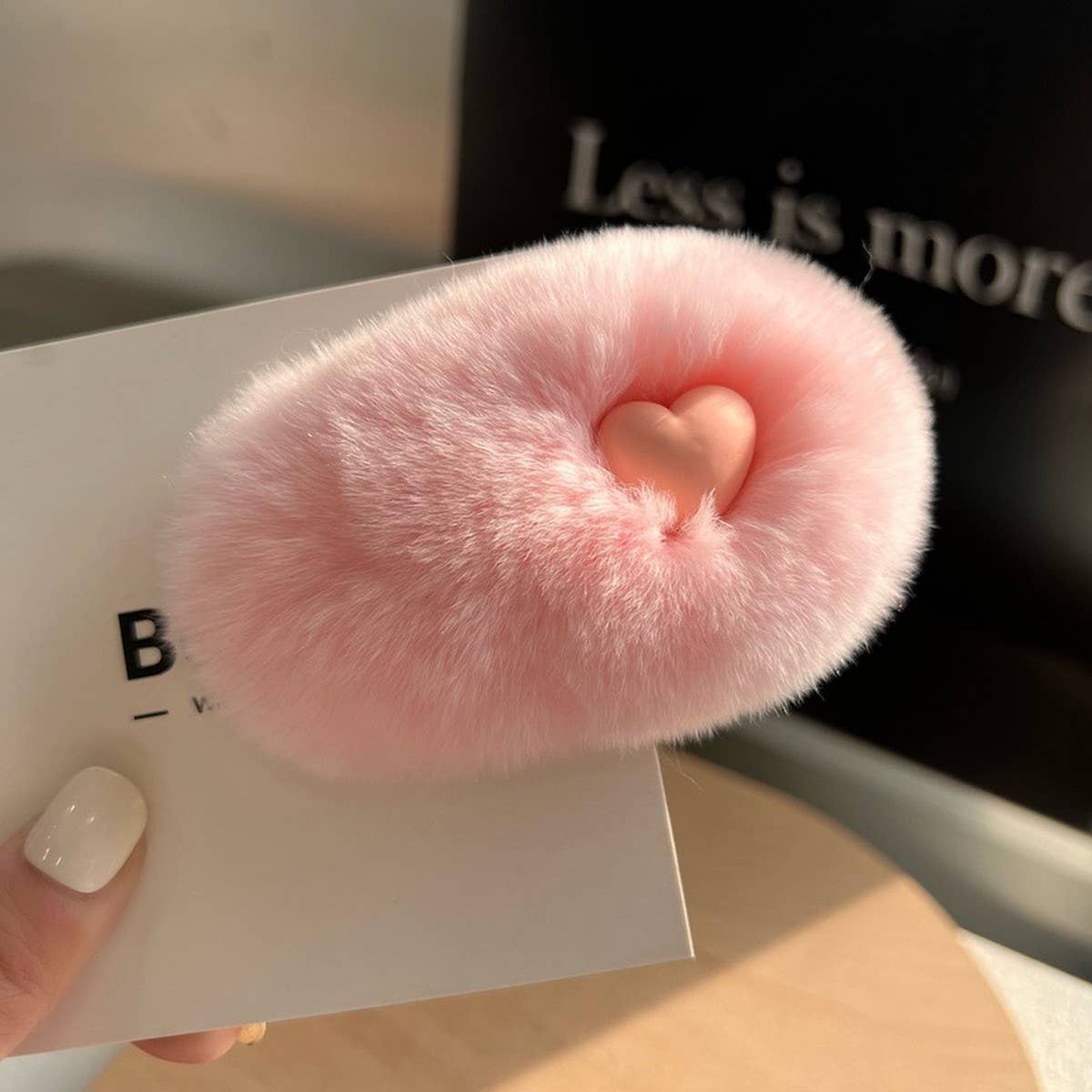 DESIGN PERSONALITY CUTE PLUSH GIRL LOVE HAIR CLIP