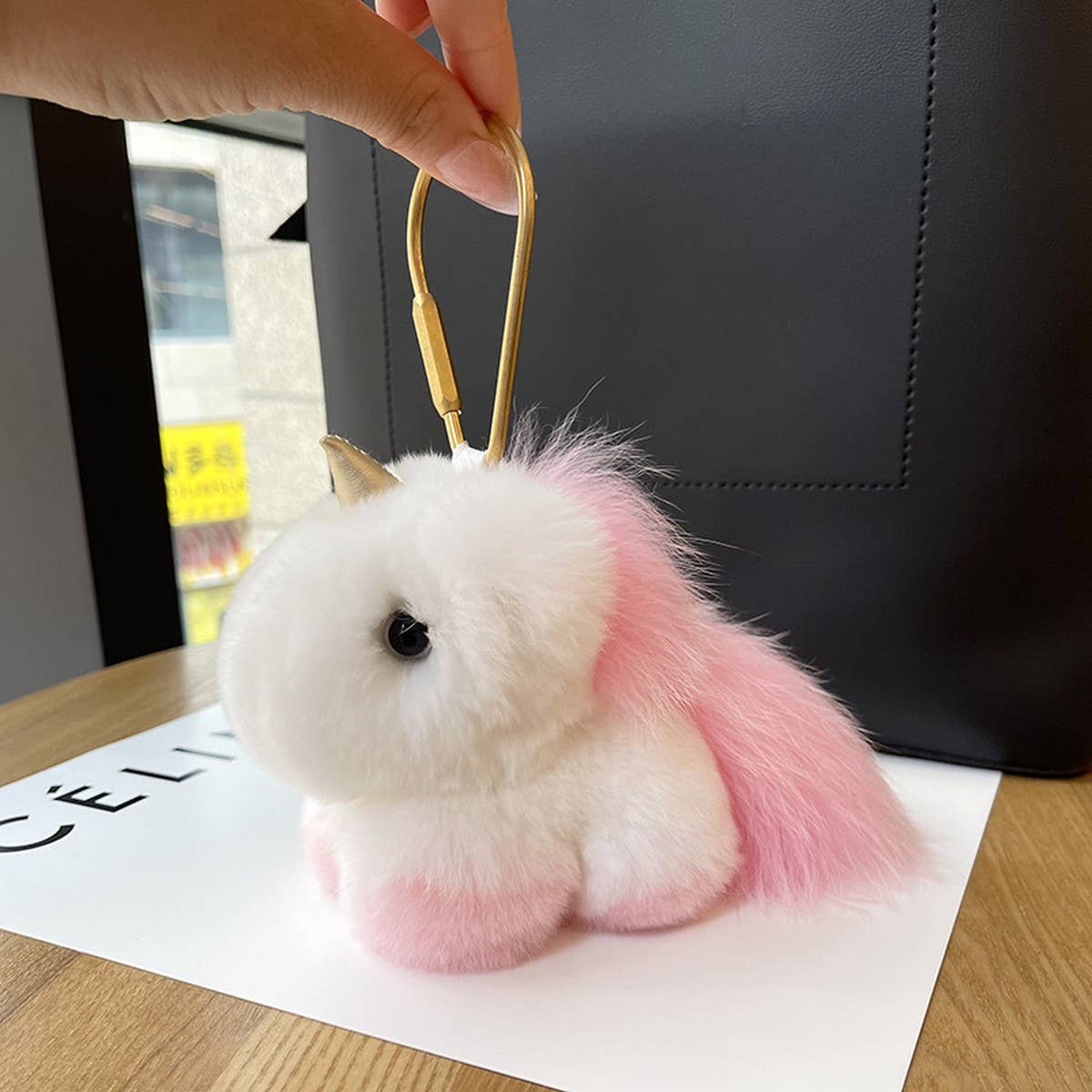 NEW CUTE PLUSH PONY BAG PENDANT CAR KEYCHAIN