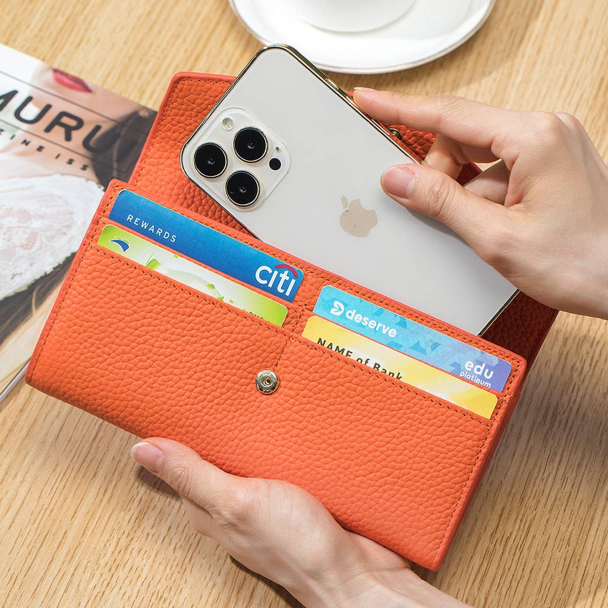GENUINE LEATHER LONG SIMPLE MULTIFUNCTIONAL WALLET_CWAB3793
