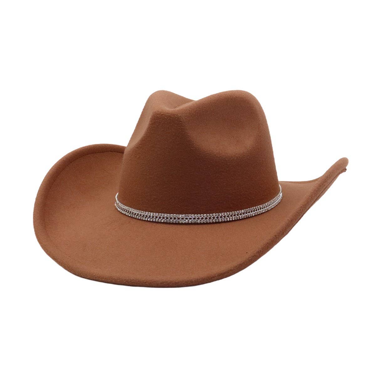 Western Ethnic  Felt Cowboy Fedora Hat_CWAH04405